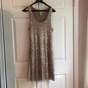 Rose gold beaded dress